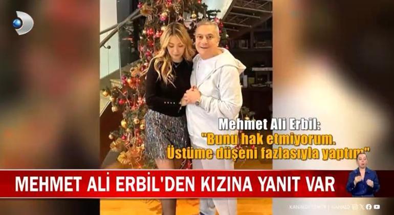 Mehmet Ali Erbil'den kızı Yasmin'e yanıt! Önceki gün Yasmin'den şok açıklamalar gelmişti