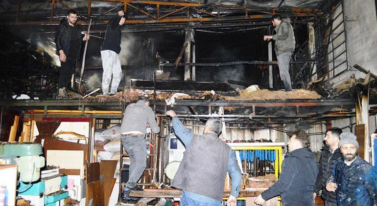 Ankara'da palet üretim tesisinde korkutan yangın