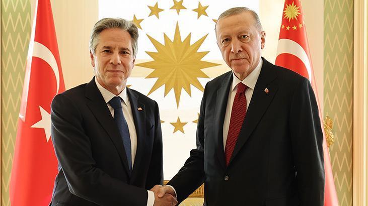 Cumhurbaşkanı Erdoğan, ABD’li Bakan Blinken’ı kabul etti