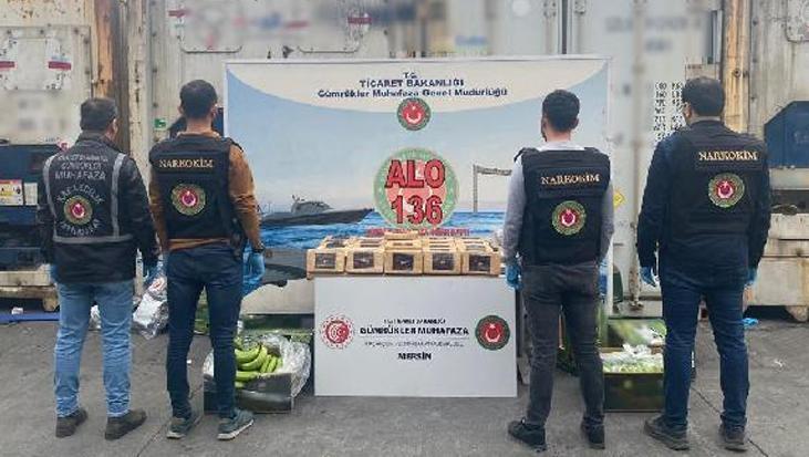 Mersin Limanı’nda operasyon: 77 kilo kokain ele geçirildi