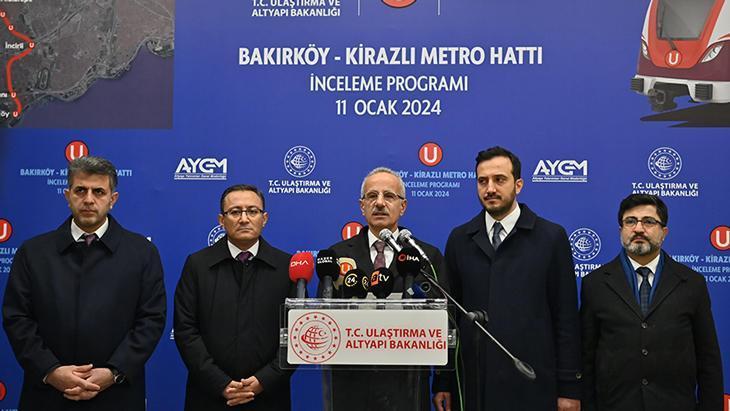 Bakan Uraloğlu açıkladı: Bakırköy-Kirazlı Metro Hattı’nda geri sayım