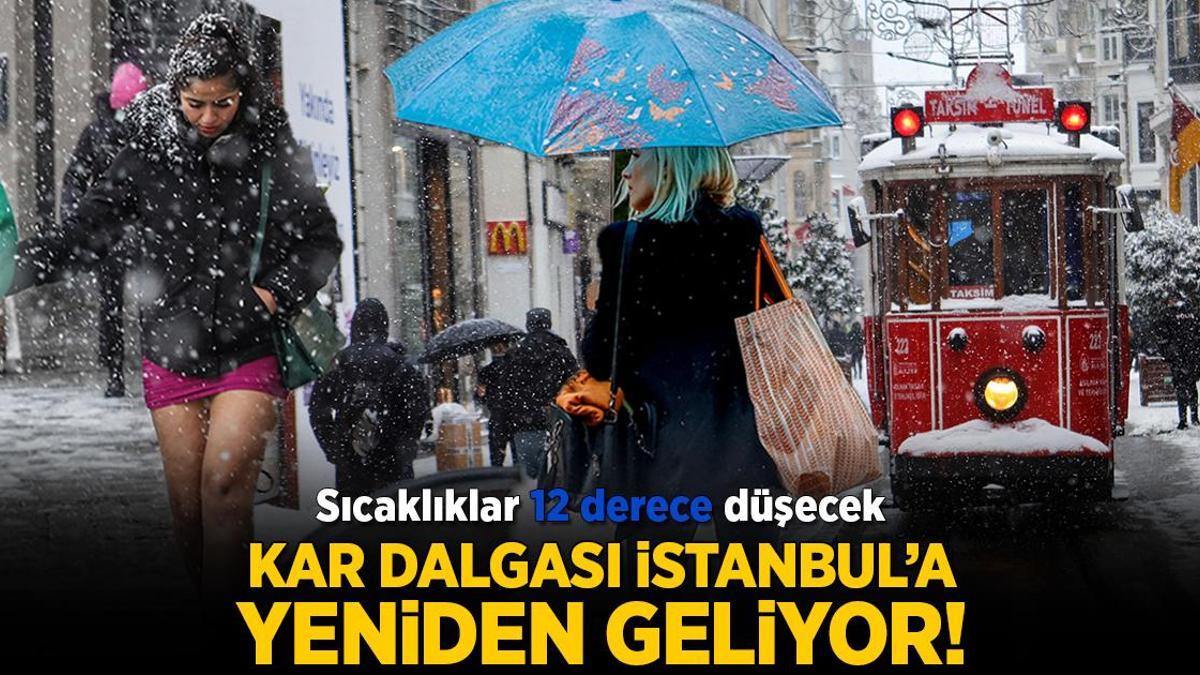 Son dakika… Sıcaklıklar 12 derece birden düşecek! Kar dalgası İstanbul’a yeniden geliyor