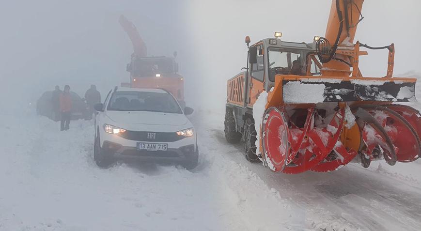 Muş-Mutki yolunda tipi! 70 kişi kurtarıldı