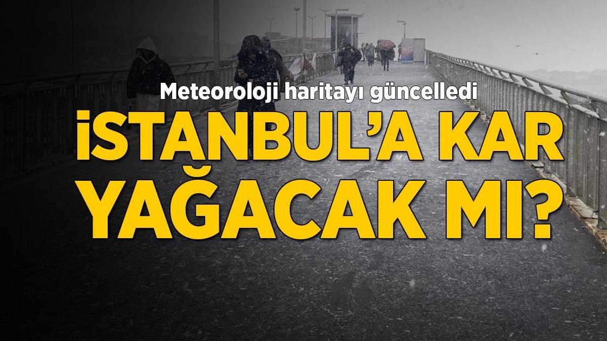 Son dakika: İstanbul’da kar kapıda! Meteoroloji hava durumu haritasını güncelledi