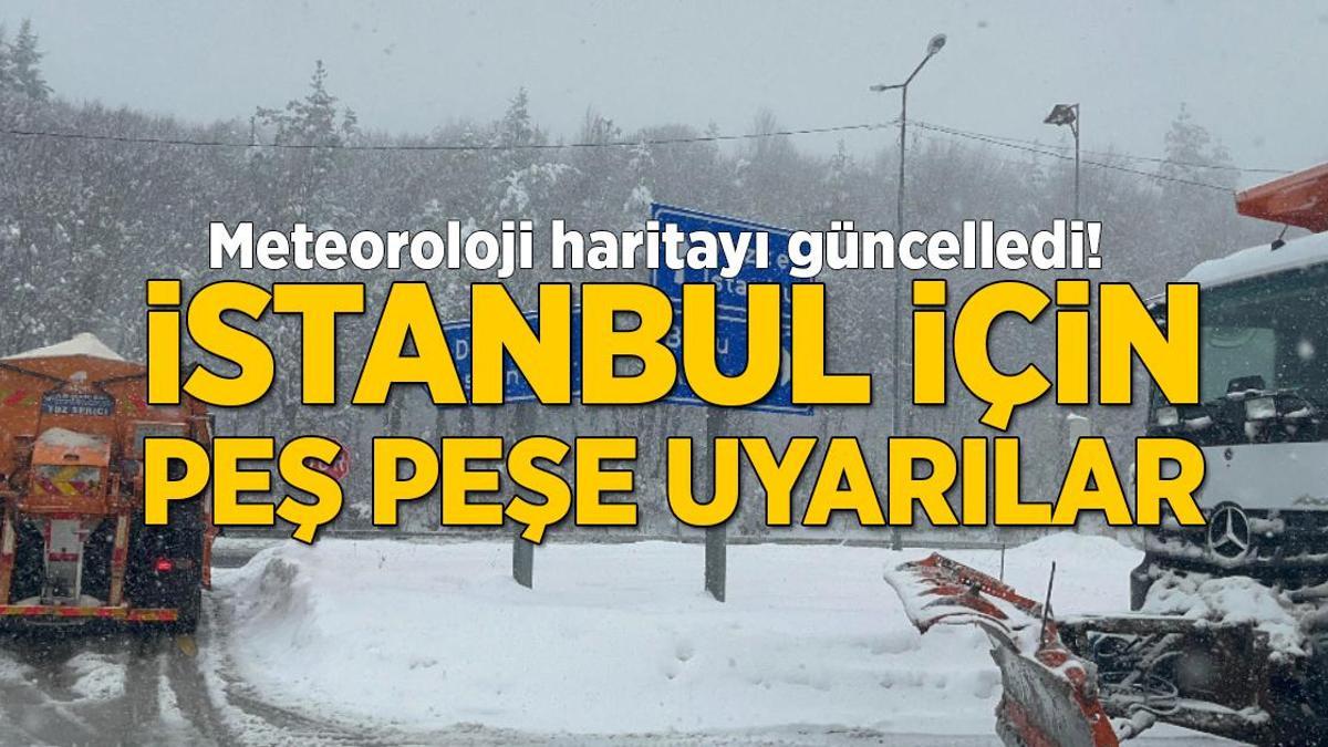 Meteoroloji haritayı güncelledi! İstanbul için peş peşe uyarılar