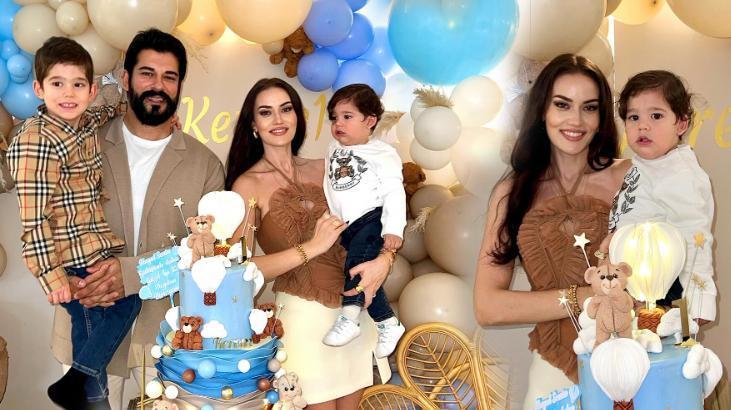 Fahriye Evcen ve Burak Özçivit küçük oğullarına doğum günü partisi düzenledi