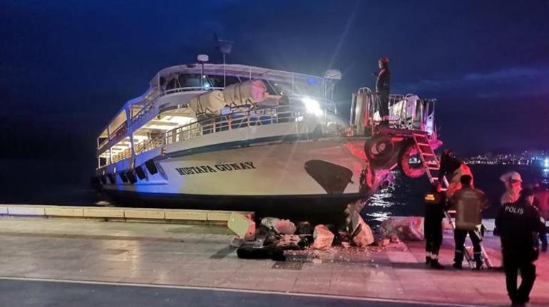 Kaptan rahatsızlandı, Konak-Bostanlı vapuru karaya çarptı