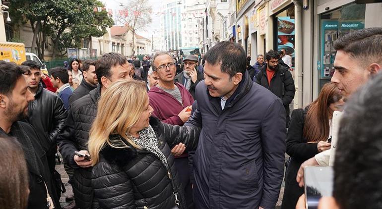 Murat Kurum Beyoğlu'nda esnafı ziyaret etti