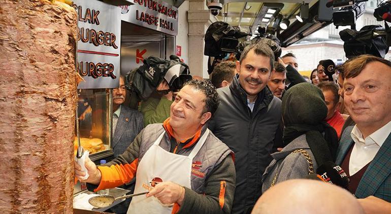 Murat Kurum Beyoğlu'nda esnafı ziyaret etti