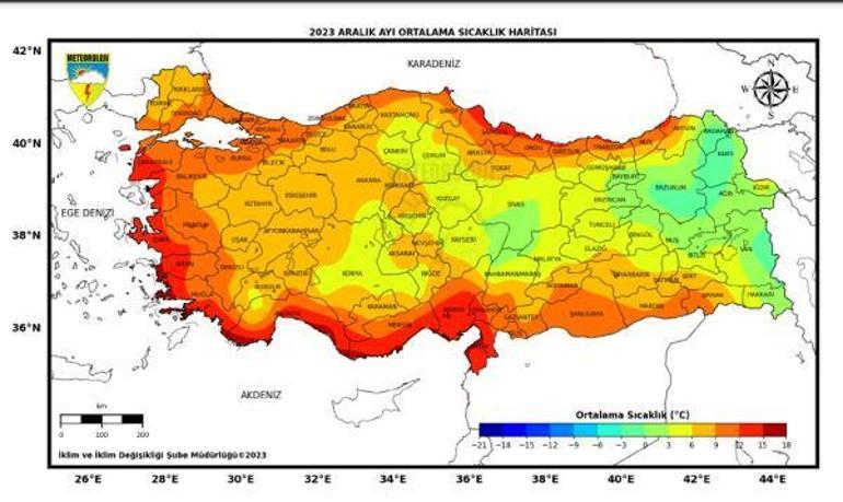 Türkiye'de hava sıcaklıklarının mevsim normallerinde sürdüğü tek il