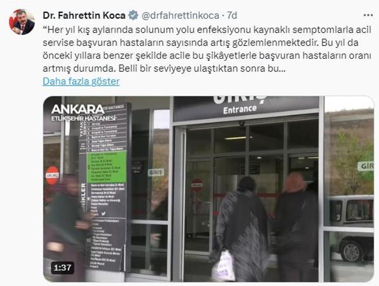 Acil servislerdeki yoğunluğa ilişkin Bakan Koca’dan açıklama