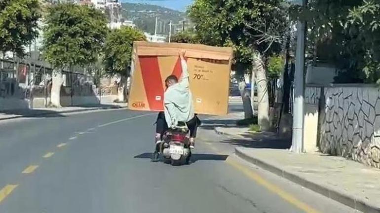 Muğla'da tehlikeli yolculuk! O anlar anbean kaydedildi