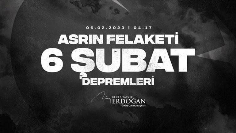 Cumhurbaşkanı Erdoğan'dan 6 Şubat depremleri paylaşımı: Türkiye asrın felaketi karşısında asrın birlikteliğini ortaya koydu