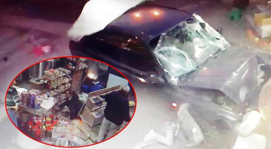 Kayseri’de dehşet! Kalp krizi geçiren sürücü, 4 kişiye çarparak dükkana daldı