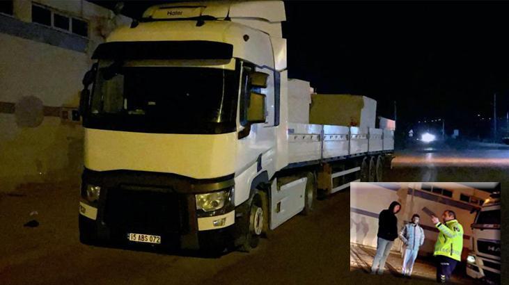 Polisin ‘dur’ ihtarına uymadı TIR’ı bırakıp kaçtı! Taksiyle geri dönünce yakalandı