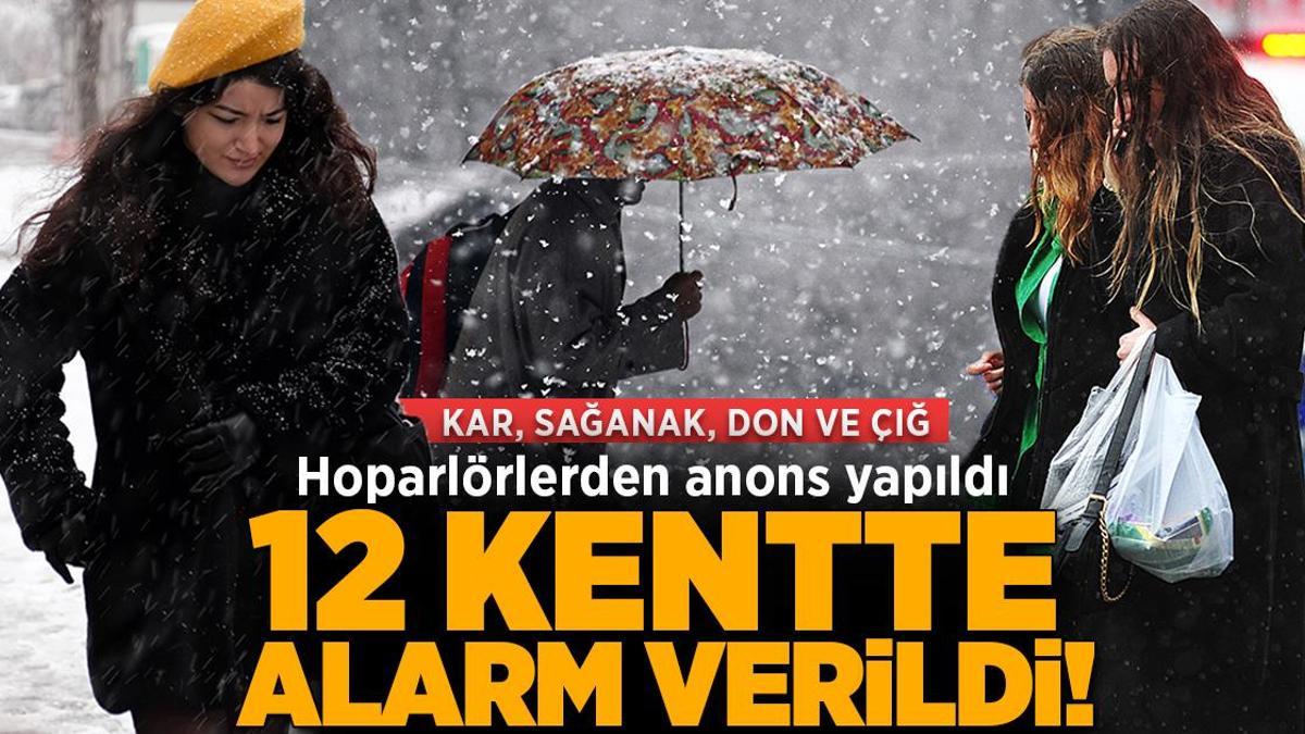 Son dakika… Meteoroloji 12 kent için alarm verdi! Kar ve sağanak devam edecek