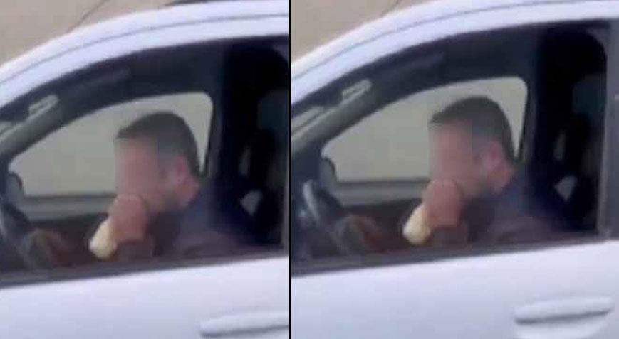 İzmir’de şoke eden olay! Direksiyon başında uçucu madde çekti