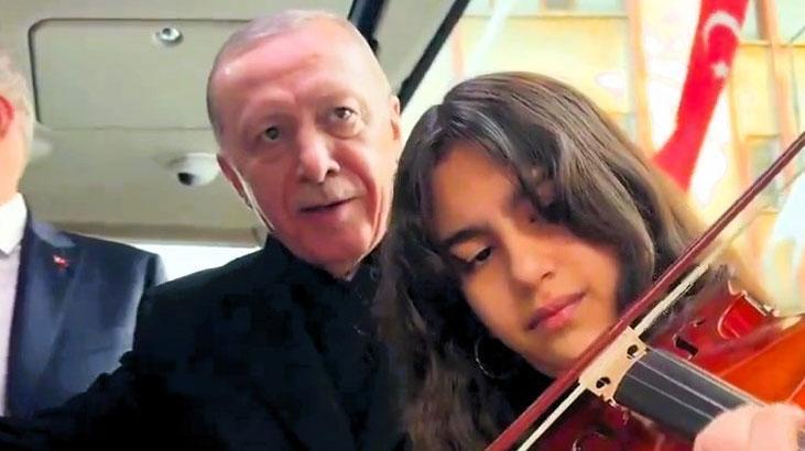 Cumhurbaşkanı Erdoğan’a keman çalan Ecrin duygularını anlattı