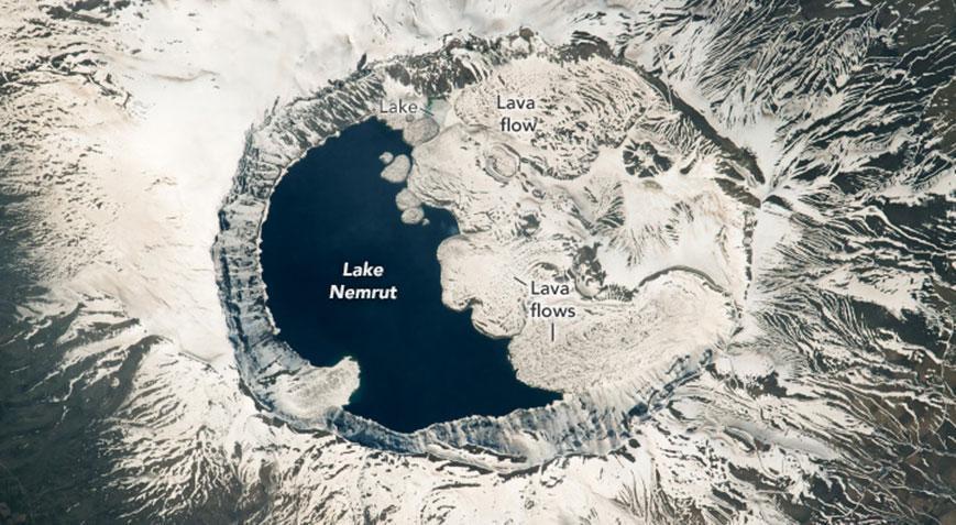 NASA’nın yeni gözdesi! Nemrut Krater Gölü’nü uzaydan fotoğrafladılar