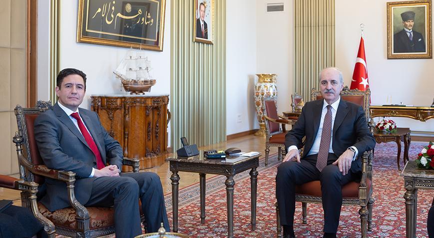 Meclis Başkanı Kurtulmuş, Bulgaristan’ın Ankara Büyükelçisi’ni kabul etti