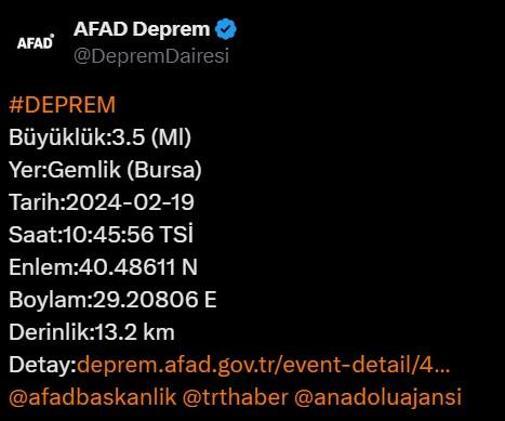 Son dakika... Bursa'da deprem! İstanbul ve çevre illerde de hissedildi