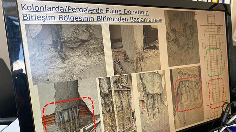 Hatay'da ağır hasar alan ve yıkılan binalarda etriye demiri eksikliği