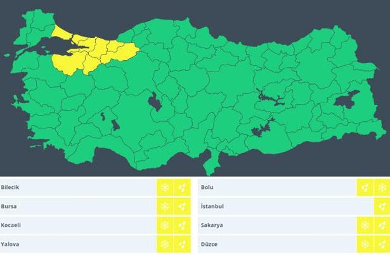 Son dakika… Meteoroloji İstanbul dahil 8 kent için uyardı: Sıcaklıklar düşüyor: Kar ve sağanak alarmı