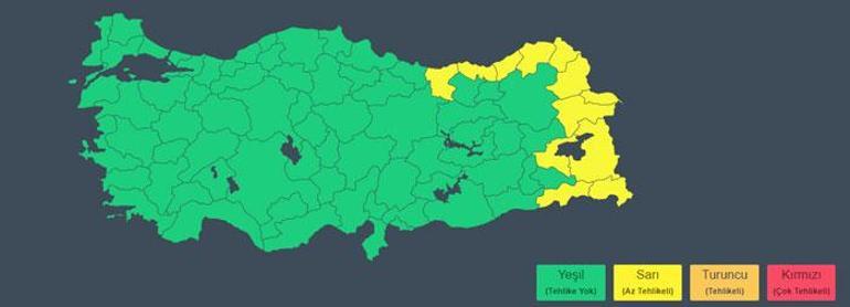 Meteoroloji haritayı güncelledi! 12 ile çığ uyarısı geldi hava sıcaklığı artıyor