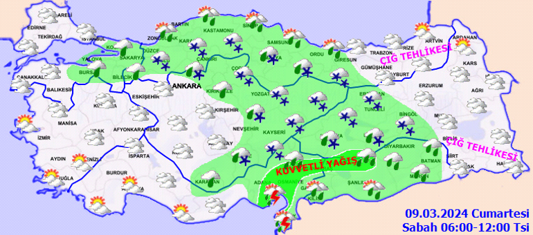 Meteoroloji’den 7 kent için sarı kodlu uyarı: Kuvvetli yağış ve kar