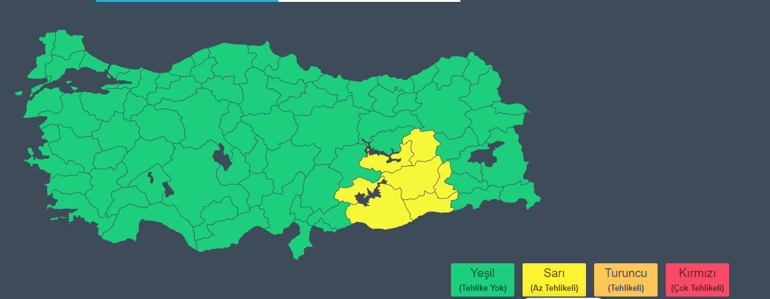 Meteoroloji’den 7 kent için sarı kodlu uyarı: Kuvvetli yağış ve kar