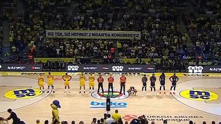 Euroleague maçında Fenerbahçe'den kongre göndermesi! Mert Hakan Yandaş sürprizi