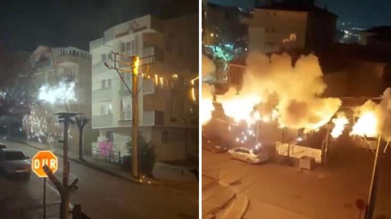 Kocaeli'de feci olay! Elektrik kabloları bomba gibi patladı