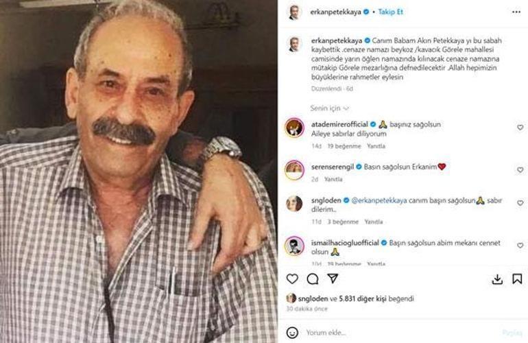 Erkan Petekkaya babasını toprağa verdi! Tabuta baktığı anlar yürek burktu