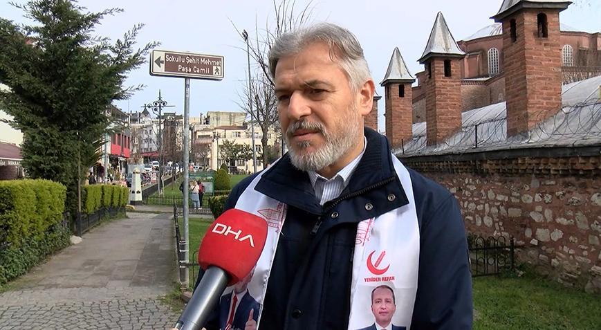 Yeniden Refah Partisi İstanbul Adayı Altınöz Fatih’te esnafı ziyaret etti
