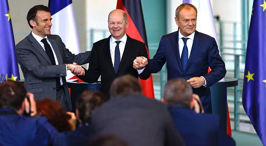 Weimar üçlüsü toplandı! Scholz’tan dikkat çeken açıklama: Rusya ile savaş içinde değiliz