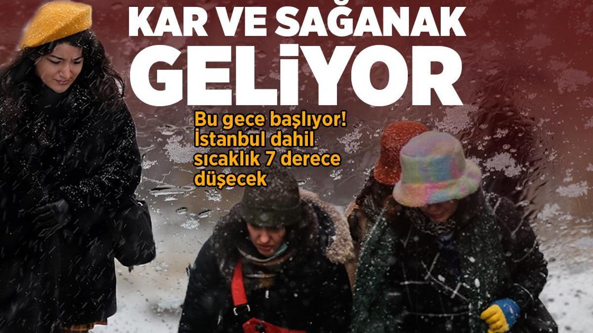 Son dakika… Meteoroloji uyardı! Sıcaklıklar İstanbul dahil 7 derece düşecek! Kar ve sağanak geliyor