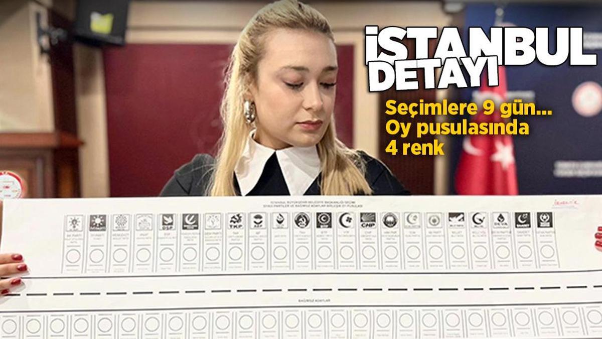 İşte 31 Mart seçimleri oy pusulası! 4 renk var… İstanbul detayı
