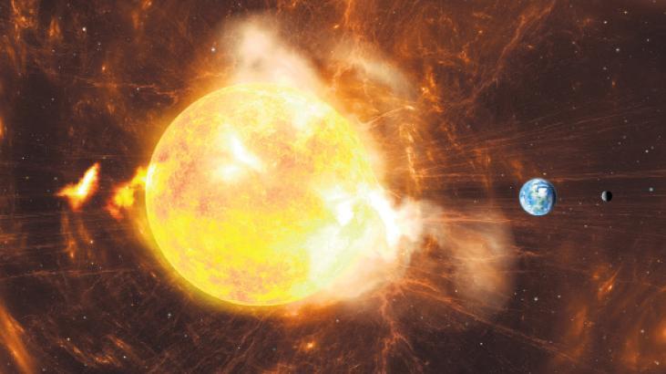 Güneş, Dünya’yı bombaladı