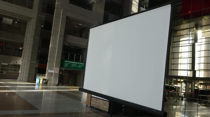 İstanbul Adalet Sarayı’na resmi veriler için ekran kuruldu! Sonuçlar yansıtılacak