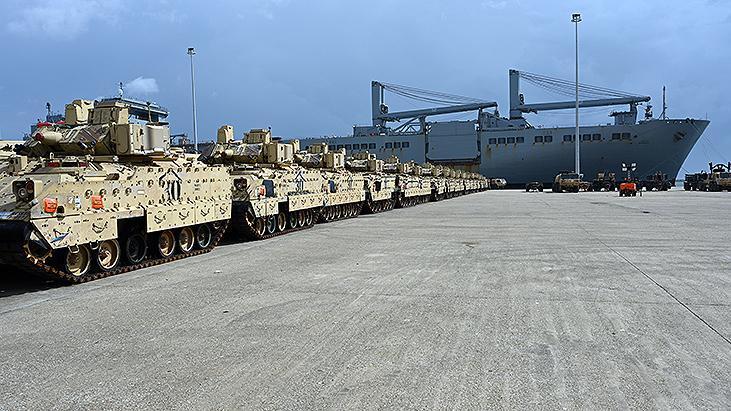 Amerikan tankları Dedeağaç'ta! Yunanistan'a devasa yığınağın fotoğraflarını resmi site yayınladı