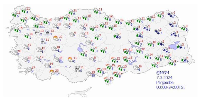 Meteoroloji yeni raporu yayımladı! 7 ile sarı kodlu kar uyarısı