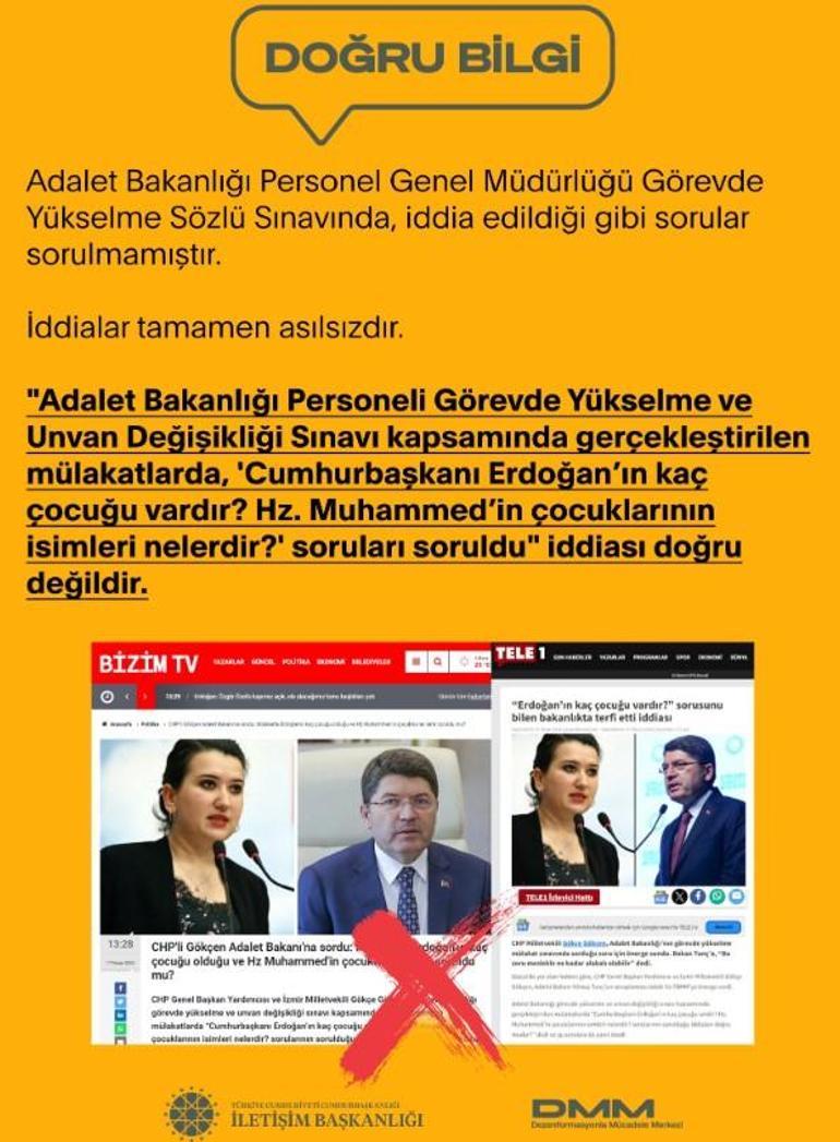 Bakan Tunç'tan mülakat açıklaması: Tamamen gerçek dışıdır