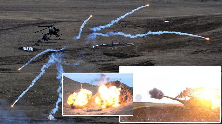 Bu görüntüler Kars’tan! Hedefler tam isabetle vuruldu