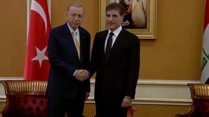 Cumhurbaşkanı Erdoğan, Bağdat ziyaretinin ardından Erbil’de