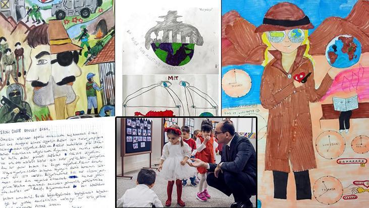 Çocuklar MİT’i resmetti! ‘Uyuduktan sonra gizli ajan gibi annemi takip ediyorum’