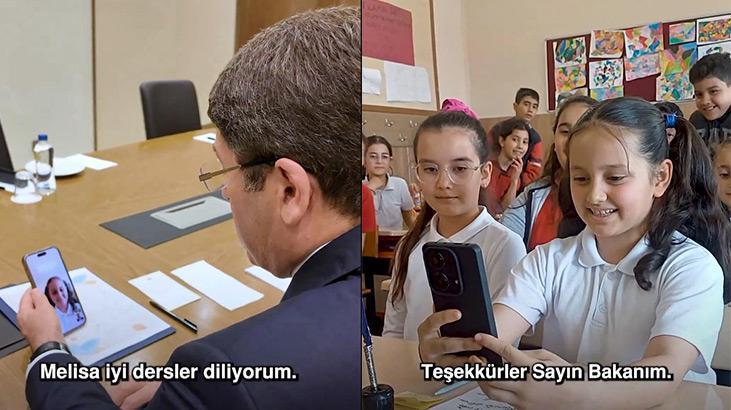 Kendisine mektup yazan Melisa Nur’a Bakan Tunç’tan telefon