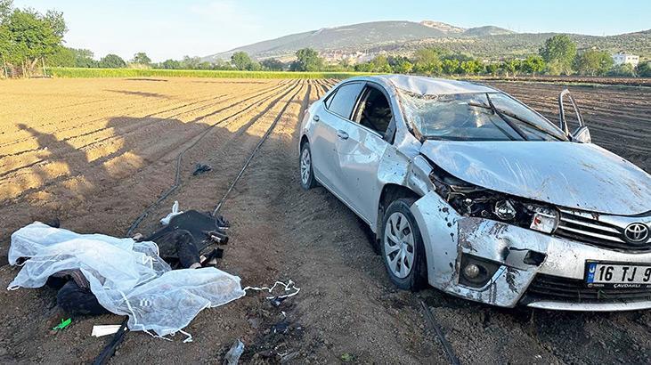 Bursa’da otomobil, tarlaya uçtu! Ölü ve yaralılar var