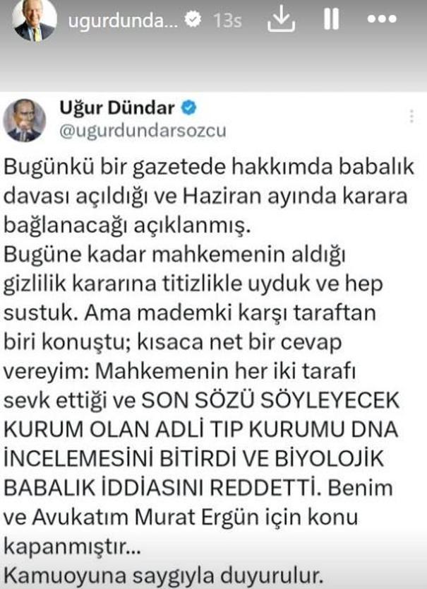 Metin Akpınar'la aynı kadına mı aşık oldular? Uğur Dündar'dan 'babalık davası' açıklaması