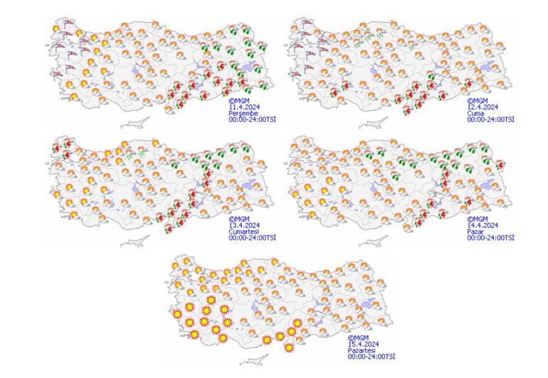 Meteoroloji haritayı güncelledi! Cumartesi günü değişiyor
