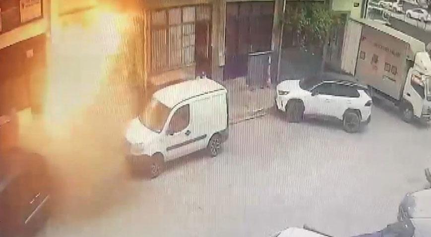 Başakşehir’de patlama! Alevlerin arasından sürünerek çıktı